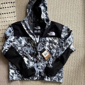 NWT North Face Black and White Camo Utility Jacket